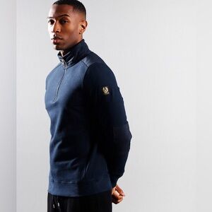 BELSTAFF Jaxon Funnel Zip Sweater •Dark Ink •Large
•EUC